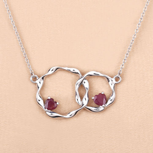 0.70 Carat Genuine Ruby .925 Sterling Silver Pendant