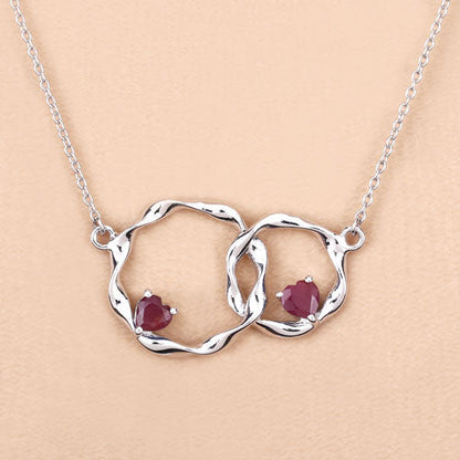 0.70 Carat Genuine Ruby .925 Sterling Silver Pendant