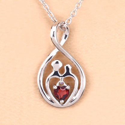 0.14 Carat Genuine Garnet .925 Sterling Silver Pendant
