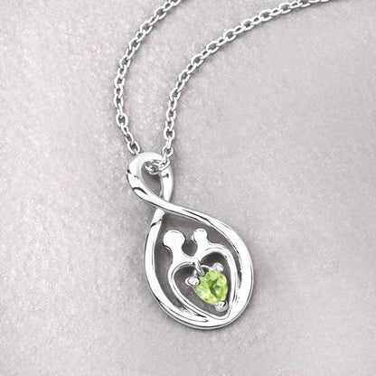 0.15 Carat Genuine Peridot .925 Sterling Silver Pendant