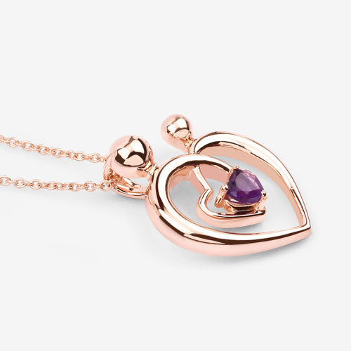 0.25 Carat Genuine Amethyst .925 Sterling Silver Pendant