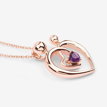 0.25 Carat Genuine Amethyst .925 Sterling Silver Pendant