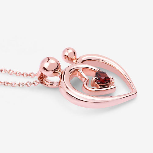 0.32 Carat Genuine Garnet .925 Sterling Silver Pendant