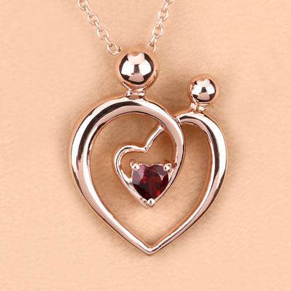 0.32 Carat Genuine Garnet .925 Sterling Silver Pendant