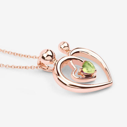 0.25 Carat Genuine Peridot .925 Sterling Silver Pendant