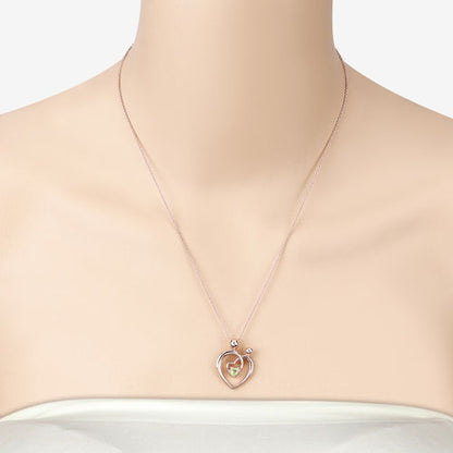 0.25 Carat Genuine Peridot .925 Sterling Silver Pendant