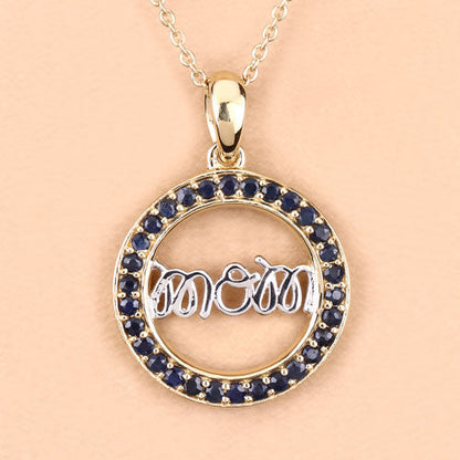0.64 Carat Genuine Blue Sapphire .925 Sterling Silver Pendant