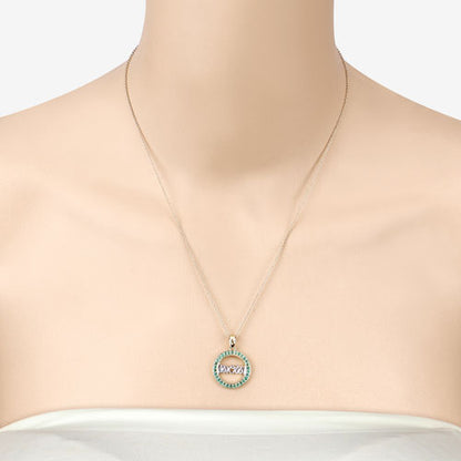 0.54 Carat Genuine Emerald .925 Sterling Silver Pendant