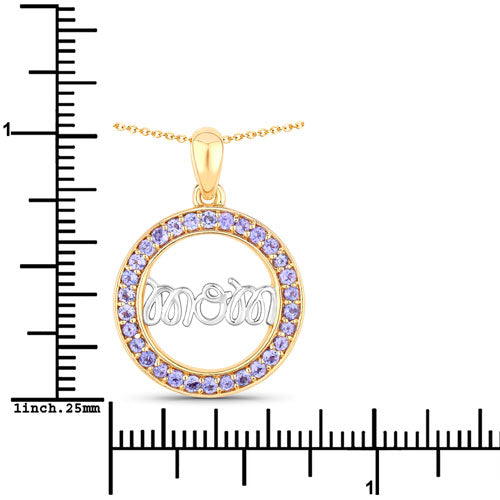 0.64 Carat Genuine Tanzanite .925 Sterling Silver Pendant