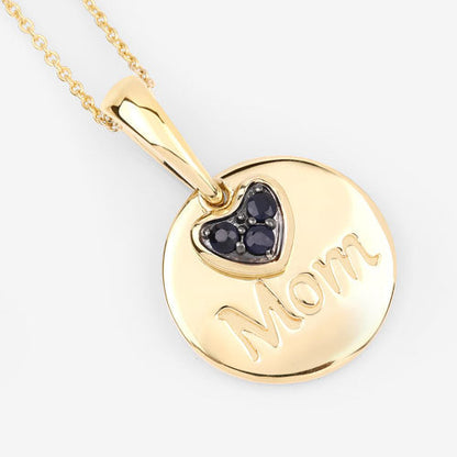 0.20 Carat Genuine Blue Sapphire .925 Sterling Silver Pendant