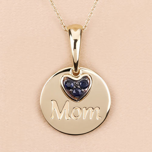 0.20 Carat Genuine Blue Sapphire .925 Sterling Silver Pendant