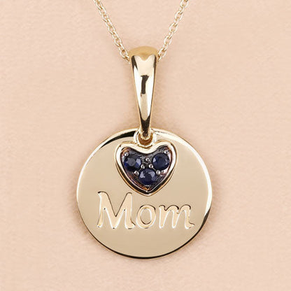 0.20 Carat Genuine Blue Sapphire .925 Sterling Silver Pendant