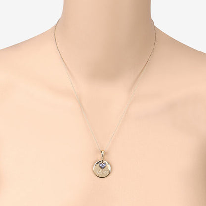 0.21 Carat Genuine Tanzanite .925 Sterling Silver Pendant