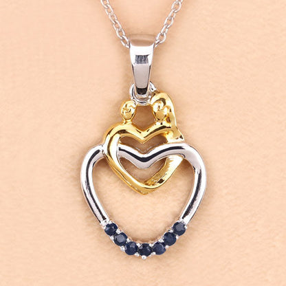 0.14 Carat Genuine Blue Sapphire .925 Sterling Silver Pendant