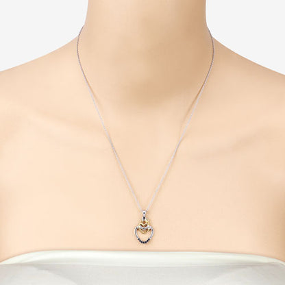 0.14 Carat Genuine Blue Sapphire .925 Sterling Silver Pendant