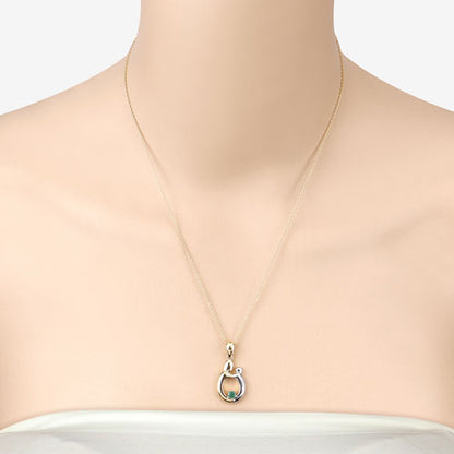 0.17 Carat Genuine Emerald .925 Sterling Silver Pendant