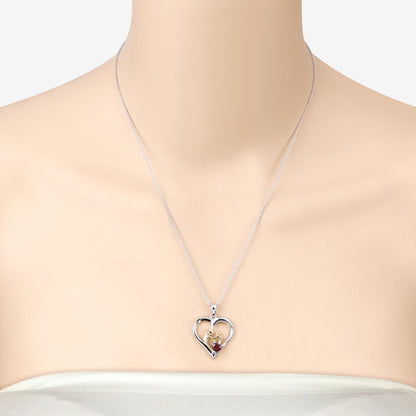 0.50 Carat Genuine Ruby .925 Sterling Silver Pendant