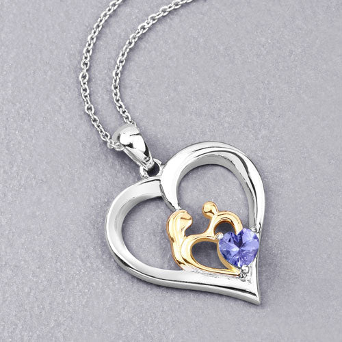 0.45 Carat Genuine Tanzanite .925 Sterling Silver Pendant