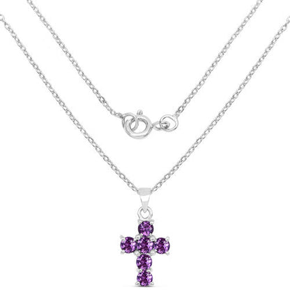 1.44 Carat Genuine Amethyst .925 Sterling Silver Pendant
