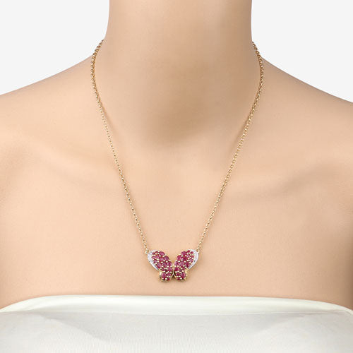 4.15 Carat Genuine Ruby and White Zircon .925 Sterling Silver Pendant