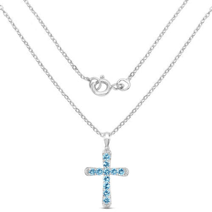 3.85 Carat Genuine Blue Topaz .925 Sterling Silver Pendant