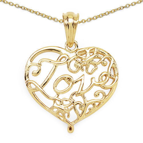 14K Yellow Gold Plated 6.05 Grams .925 Sterling Silver Pendant
