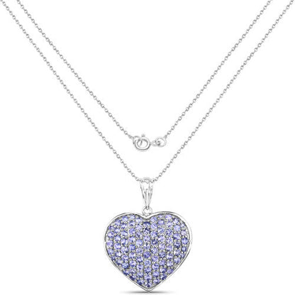 4.86 Carat Genuine Tanzanite .925 Sterling Silver Pendant