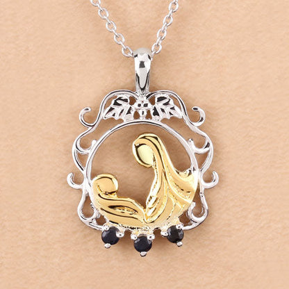 0.12 Carat Genuine Blue Sapphire .925 Sterling Silver Pendant