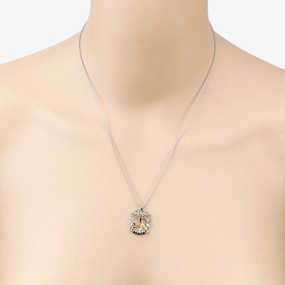 0.12 Carat Genuine Blue Sapphire .925 Sterling Silver Pendant