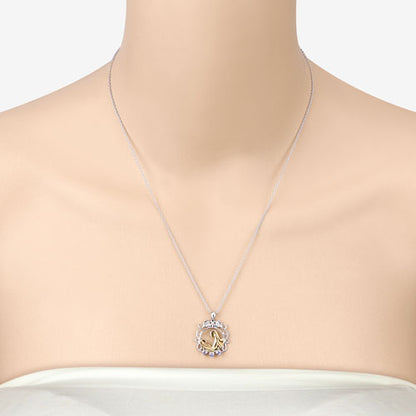 0.11 Carat Genuine Tanzanite .925 Sterling Silver Pendant