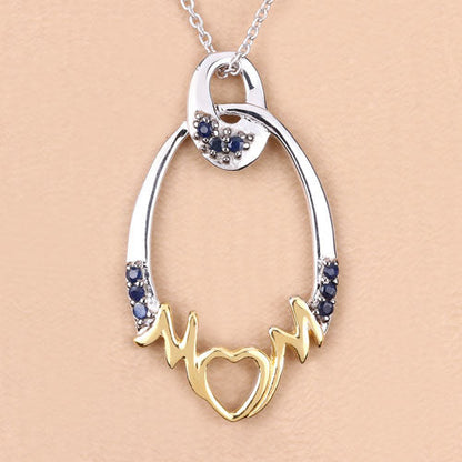 0.18 Carat Genuine Blue Sapphire .925 Sterling Silver Pendant
