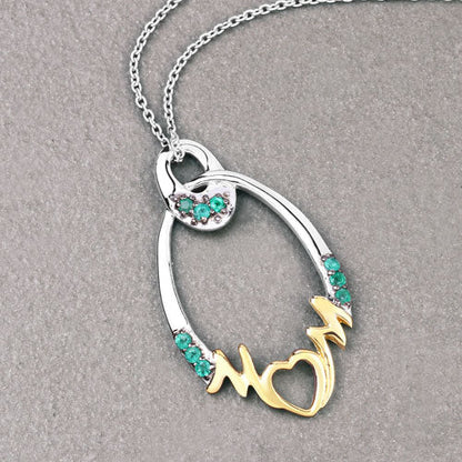 0.15 Carat Genuine Emerald .925 Sterling Silver Pendant