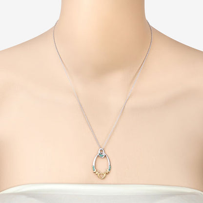 0.15 Carat Genuine Emerald .925 Sterling Silver Pendant