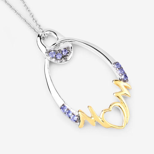 0.18 Carat Genuine Tanzanite .925 Sterling Silver Pendant