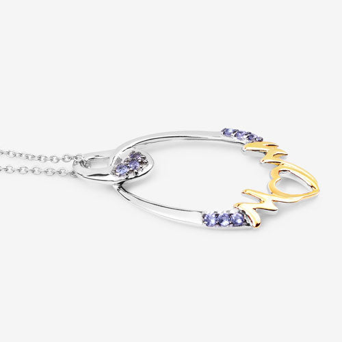0.18 Carat Genuine Tanzanite .925 Sterling Silver Pendant