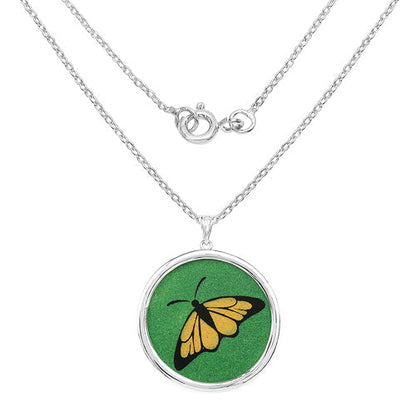 29.50 Carat Genuine Emerald .925 Sterling Silver Pendant