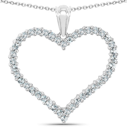 2.10 Carat Genuine Blue Topaz .925 Sterling Silver Pendant