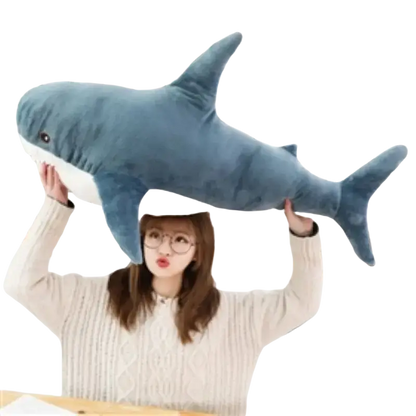 Plush Blue Shark Stuffed Animal Pillow