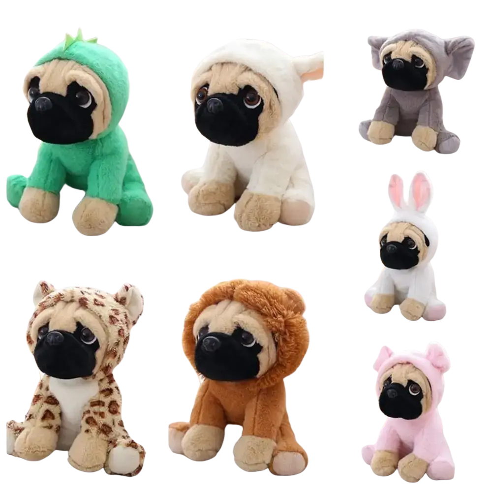 Plush Pug Dog Toy Cosplay Animal Stuffed Toy Recommend Age 14 Years
