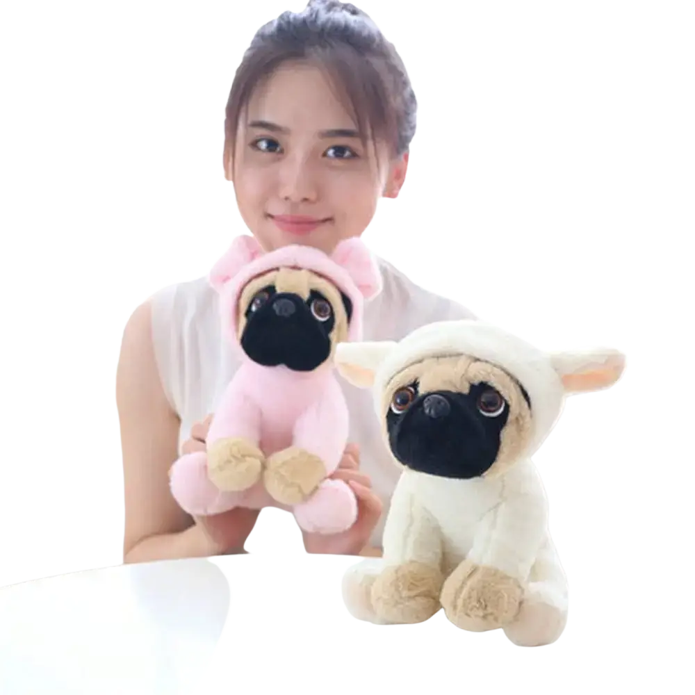 Plush Pug Dog Toy Cosplay Animal Stuffed Toy Recommend Age 14 Years