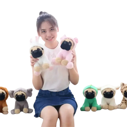 Plush Pug Dog Toy Cosplay Animal Stuffed Toy Recommend Age 14 Years