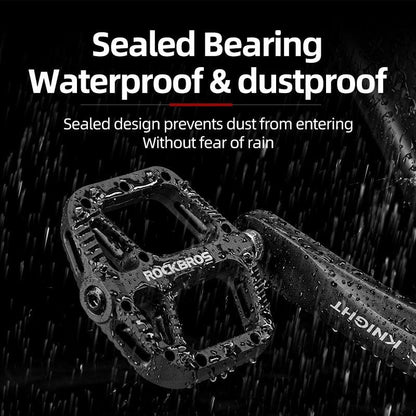 Ultralight Seal Bearings Bicycle Bike Pedals Cycling Nylon Road Pedals Flat Platform Bicycle Parts Accessories Pedals Mountain Bike Pedals Lightweight Nylon Fiber Bicycle Platform Pedals For Mountain Bike