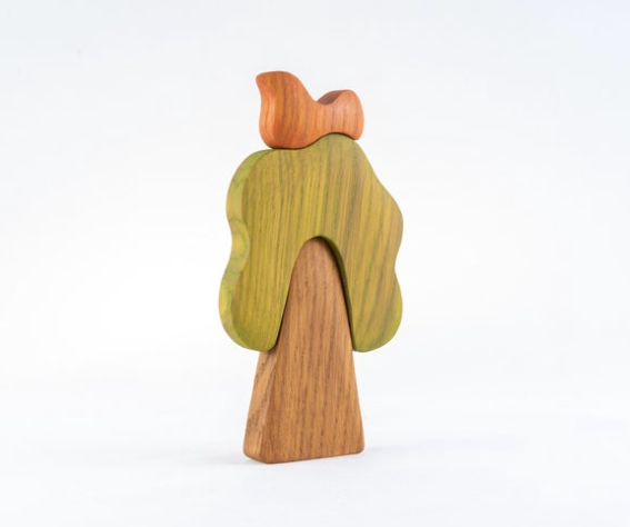 Waldorf wooden Oak Tree with the Bird