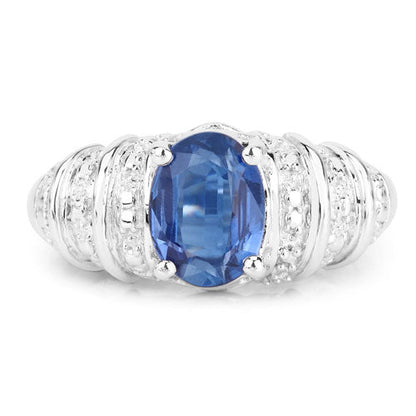 1.40 Carat Genuine Kyanite .925 Sterling Silver Ring