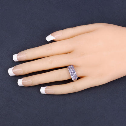 1.54 Carat Genuine Tanzanite .925 Sterling Silver Ring
