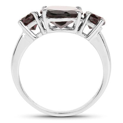 5.01 Carat Genuine Garnet .925 Sterling Silver Ring