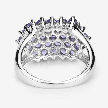 2.03 Carat Genuine Tanzanite .925 Sterling Silver Ring