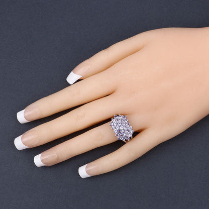 2.03 Carat Genuine Tanzanite .925 Sterling Silver Ring