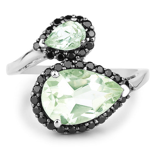 3.42 Carat Genuine Multi Stone .925 Sterling Silver Ring