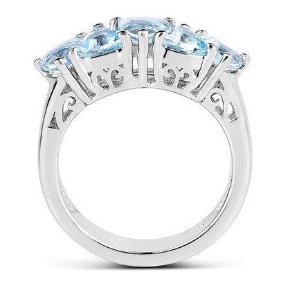 2.50 Carat Genuine Blue Topaz .925 Sterling Silver Ring